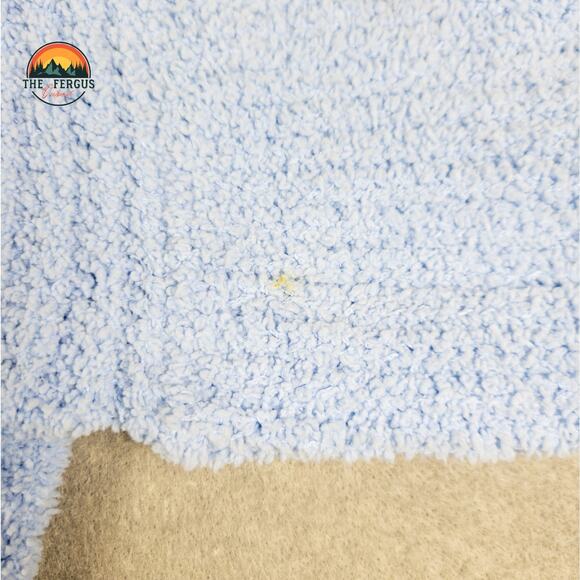 Almost Famous Ringtone Brooch Pastel Blue Trendy Crop Cable Knit Cardigan Sz L - Picture 8 of 11